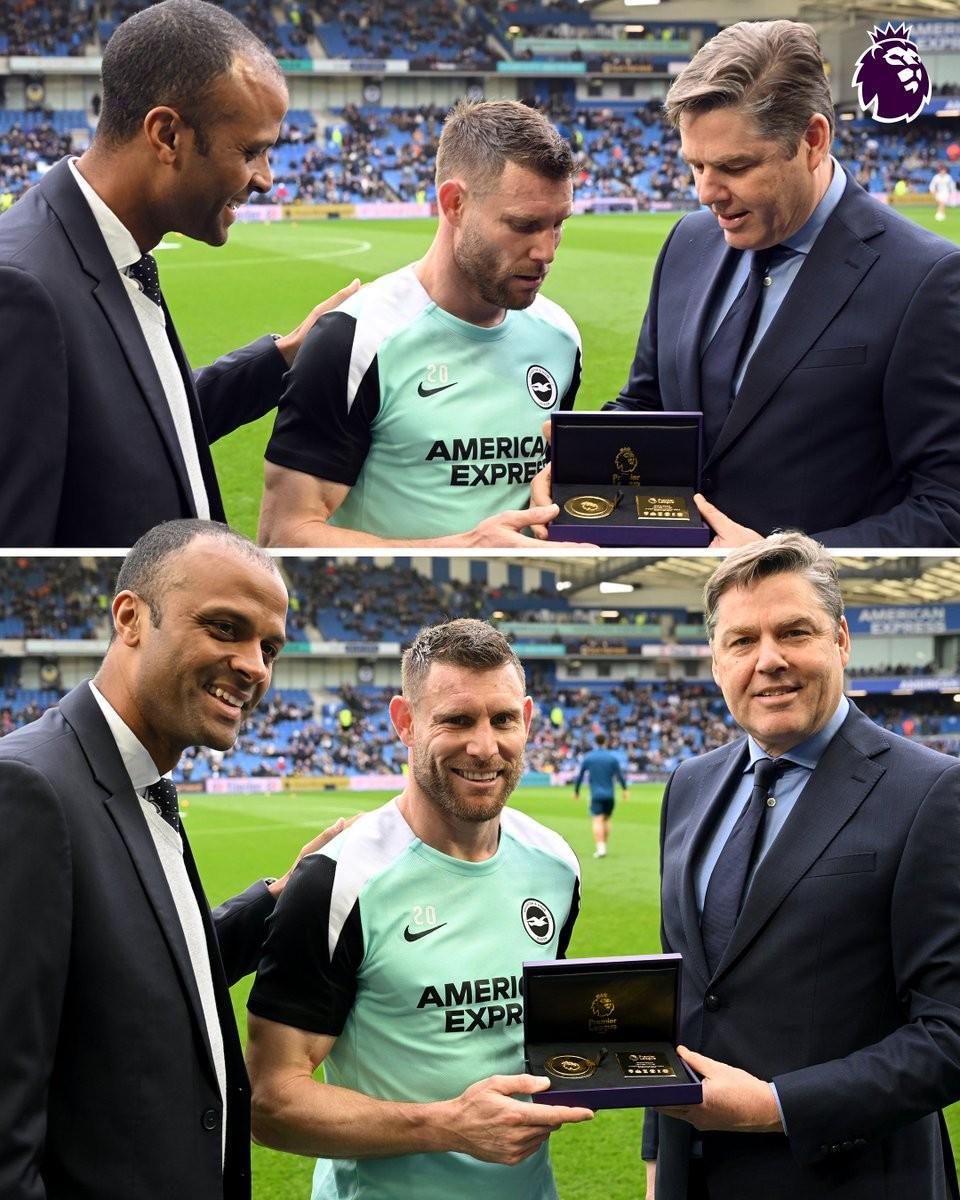 开云体育app下载-致敬传奇，英超官方在本轮赛前为英超历史出场王米尔纳颁奖